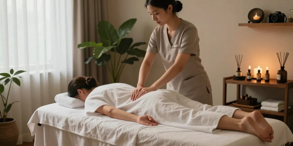 안산출장안마로 편안한 마사지 치료 공간을 경험하는 모습