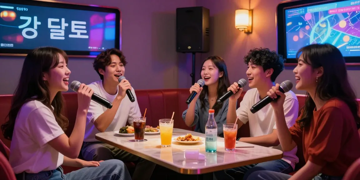 강남 달토에서 친구들과 함께 노래를 부르는 즐거운 모습