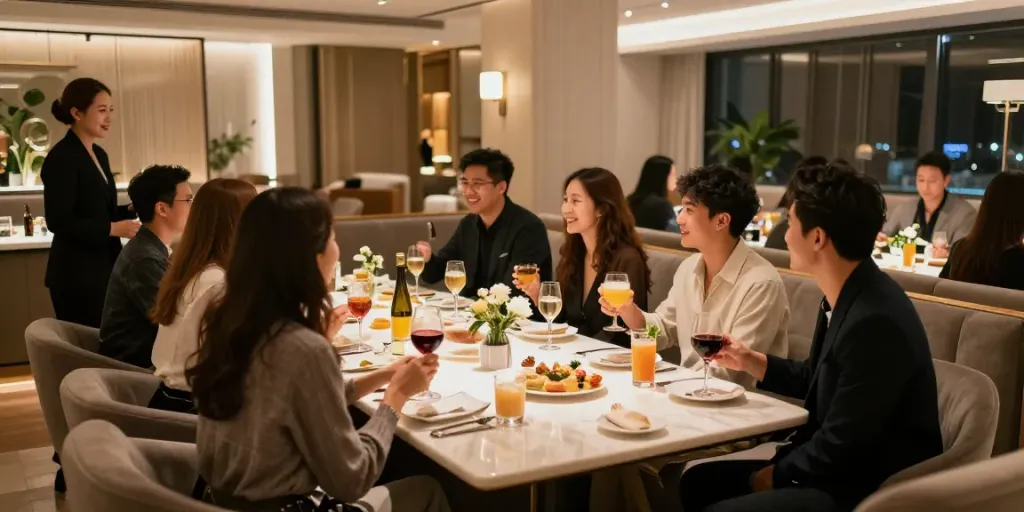 강남구구단 쩜오에서 친구들과 함께하는 사교 모임의 고급스러운 독립 룸