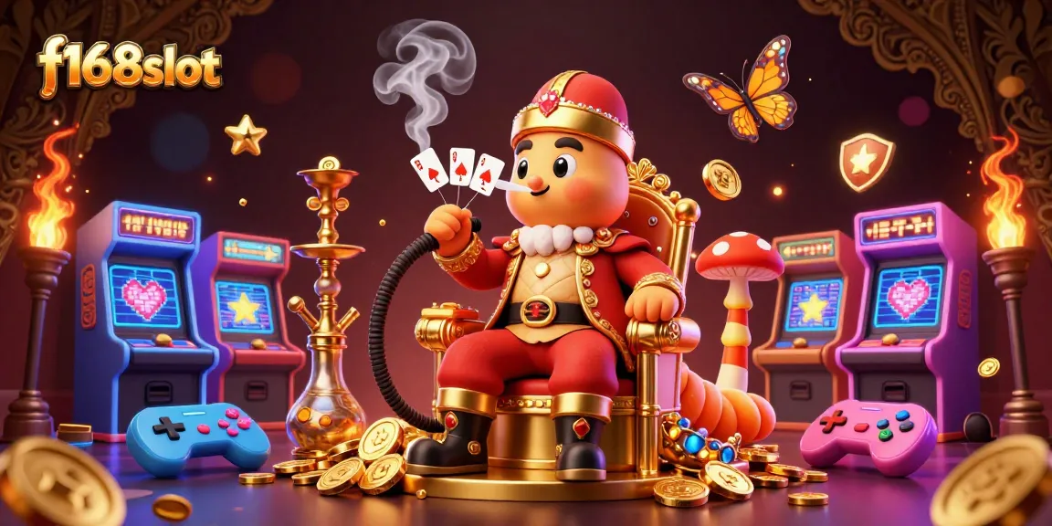 Engage with the vibrant world of f168slot's online gaming, featuring colorful elements and iconic figures.